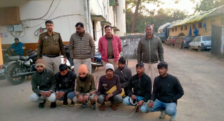 मवेशी चोरी गिरोह का भंडाफोड़, 7 आरोपी गिरफ्तार, 20 लाख का मशरूका जब्त