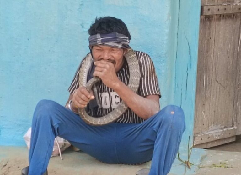गले में विशालकाय सांप डालकर घूमता दिखा युवक, वीडियो हुआ वायरल