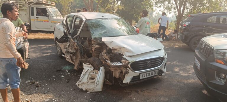 कल्याणपुर में पिकअप और कार की आमने-सामने टक्कर, कार चालक गंभीर