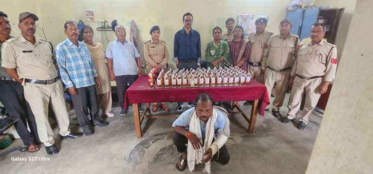 आबकारी विभाग की बड़ी कार्रवाई, विदेशी मदिरा जब्त कर आरोपी गिरफ्तार