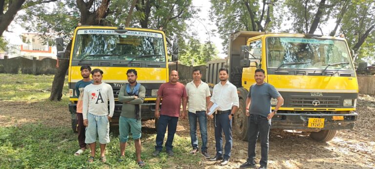 जिले में अवैध खनिज परिवहन पर कार्रवाई, 8 वाहन जब्त